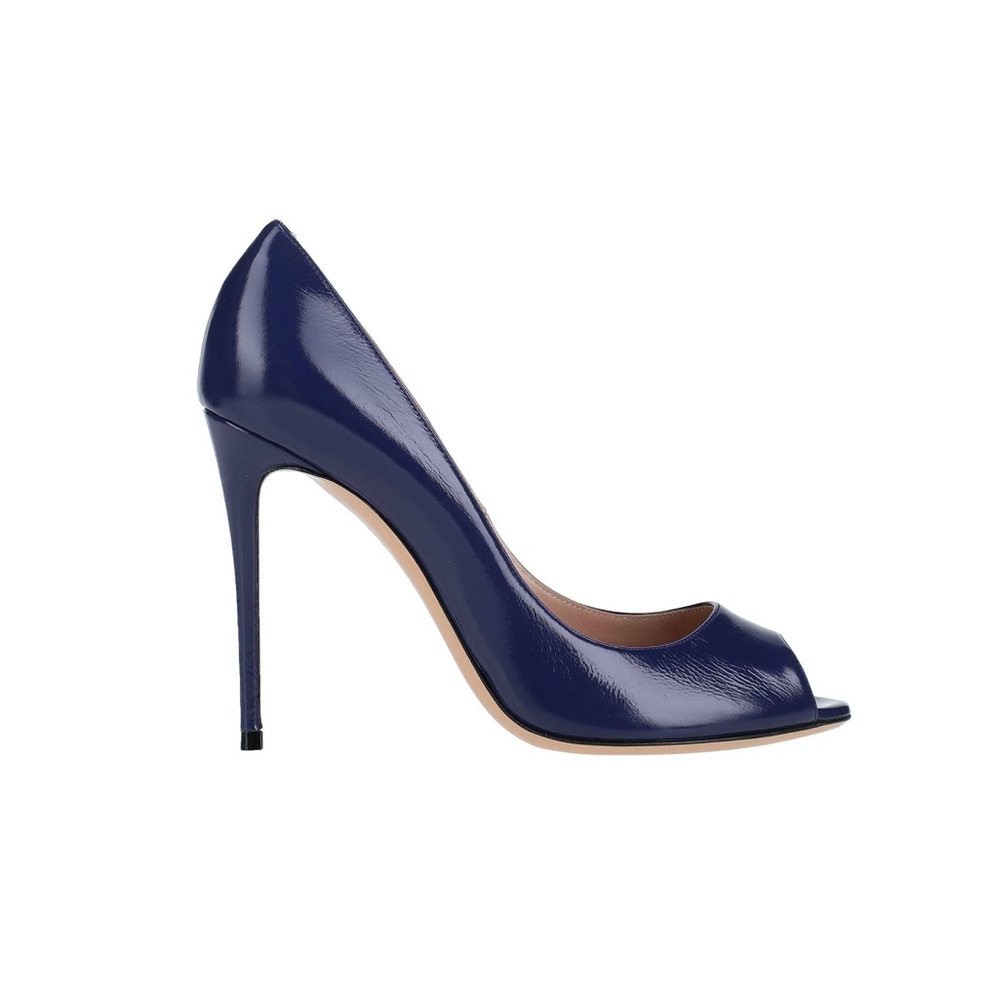 Casadei Dark Purple Leather Tall Heels US 6.5